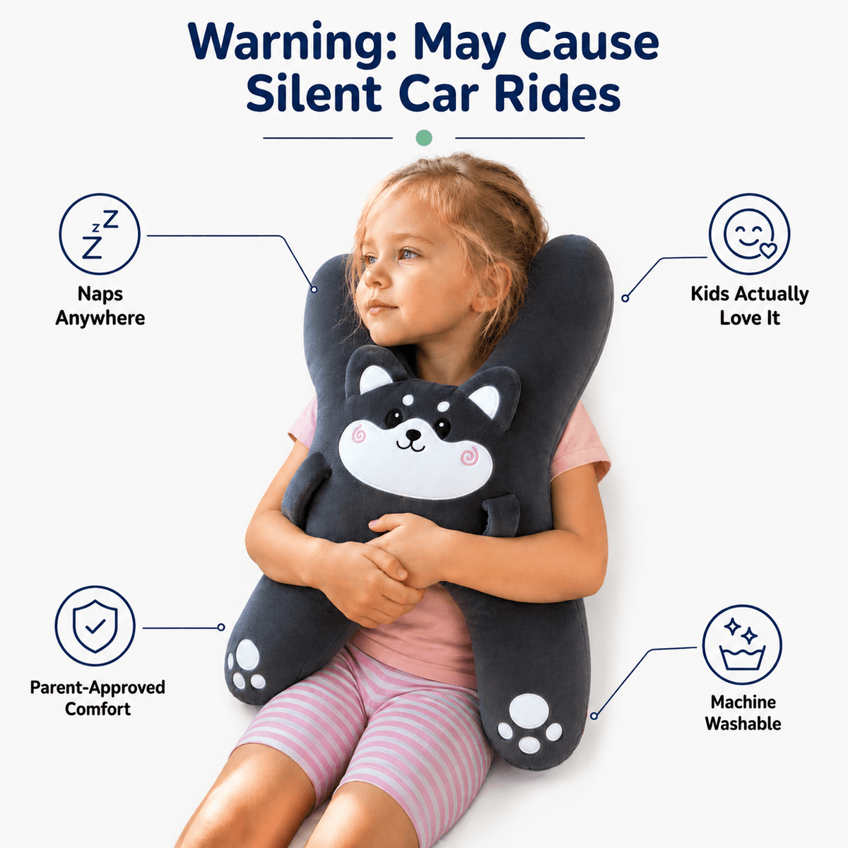 HushStrap Cuddle Travel Pillow
